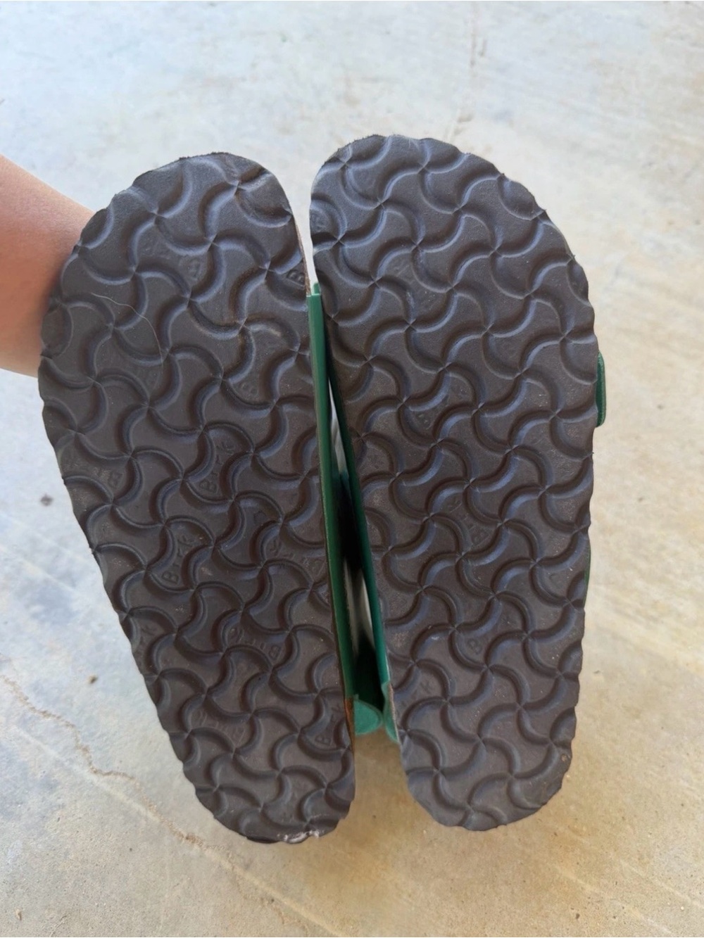 Birkenstock 37 100% Leather Green Exellent - Picture 5 of 5